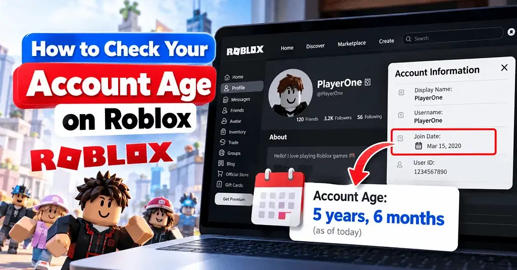 Account Age Checker on Roblox