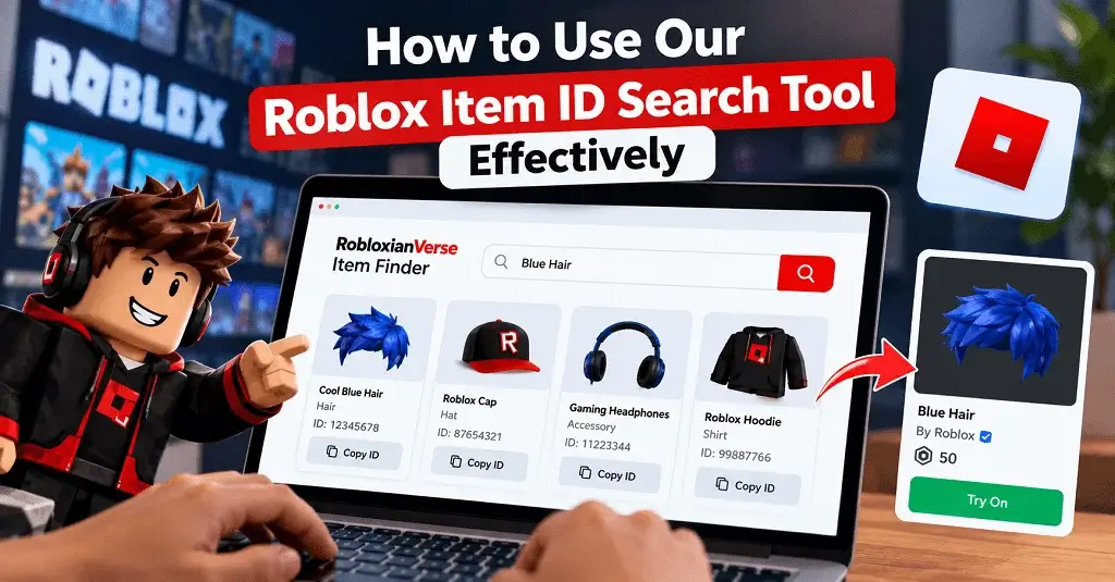 Robloxian Item ID Search Tool Uses