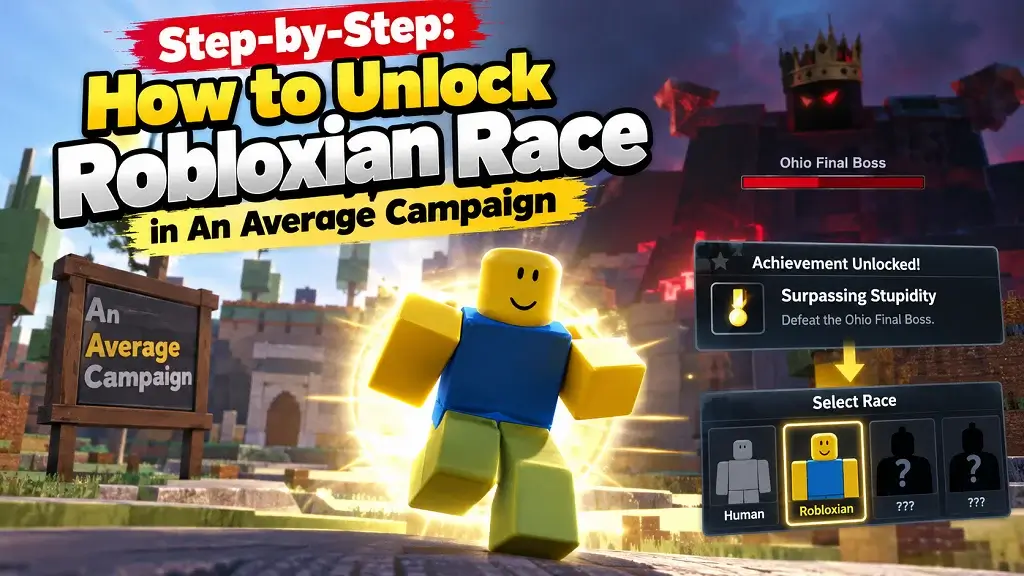 Unlocking the Robloxian Race in An Average